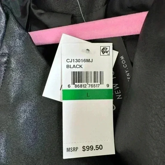 New Fashion Faux-Leather Jacket NWT L - Picture 6 of 7